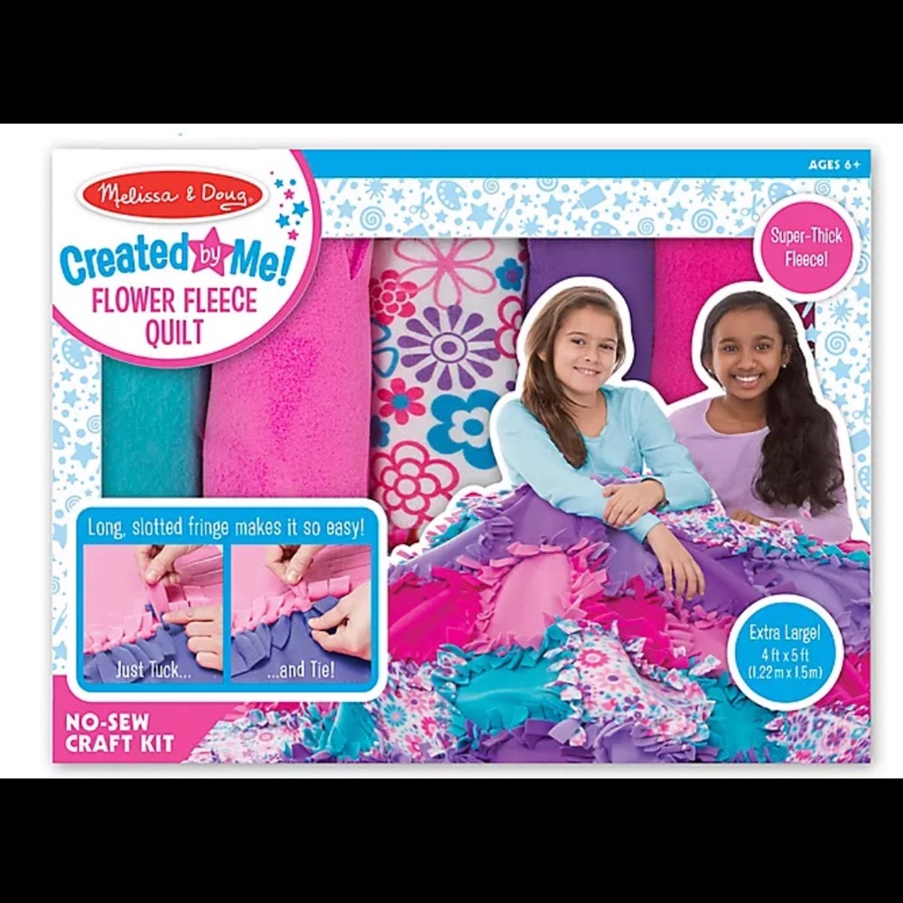 Melissa and Doug Created by Me Flower Fleece quilt